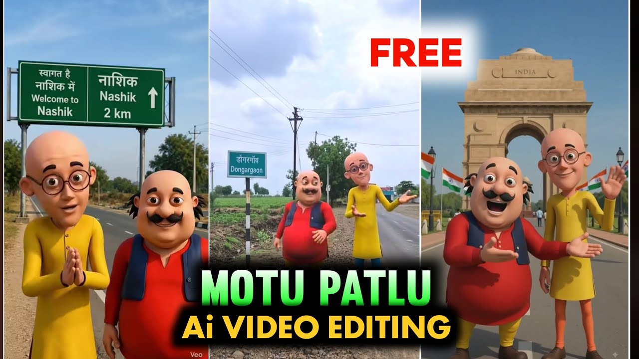 Motu Patlu Ai Video Kaise Banaye | Motu Patlu Ai Video Editing | Motu Patlu Ai Vlog Video Editing 