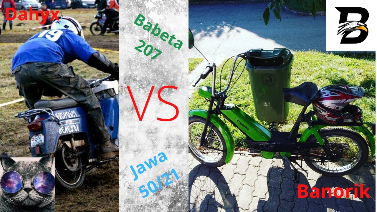Jízda na blátě - Jawa 50/21 a Babeta 207 / Dahyx