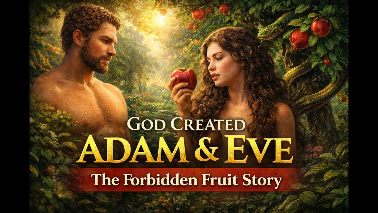 God Created Adam & Eve | The Forbidden Fruit Story 🍎 | Bible Story Explained