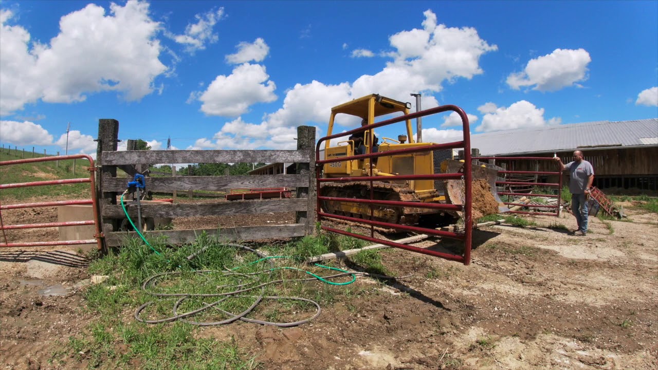 Pouring a feed pad for cows