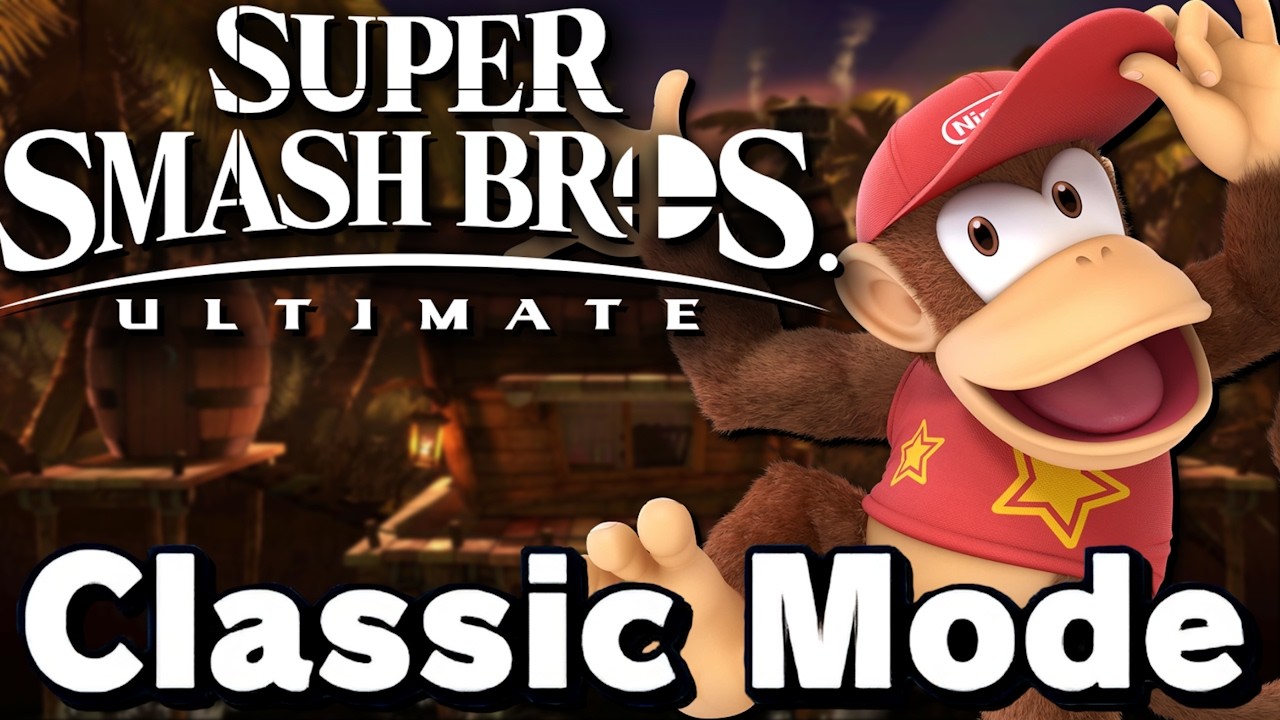 Super Smash Bros. Ultimate | Классический режим с Дидди Конгом и плюшевой игрушкой Шируэтто.