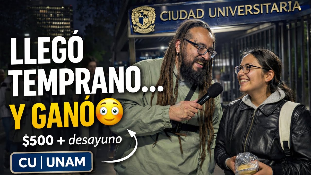 Llegaron a la UNAM antes del amanecer&hellip; y esto les dimos 😱💵🇲🇽