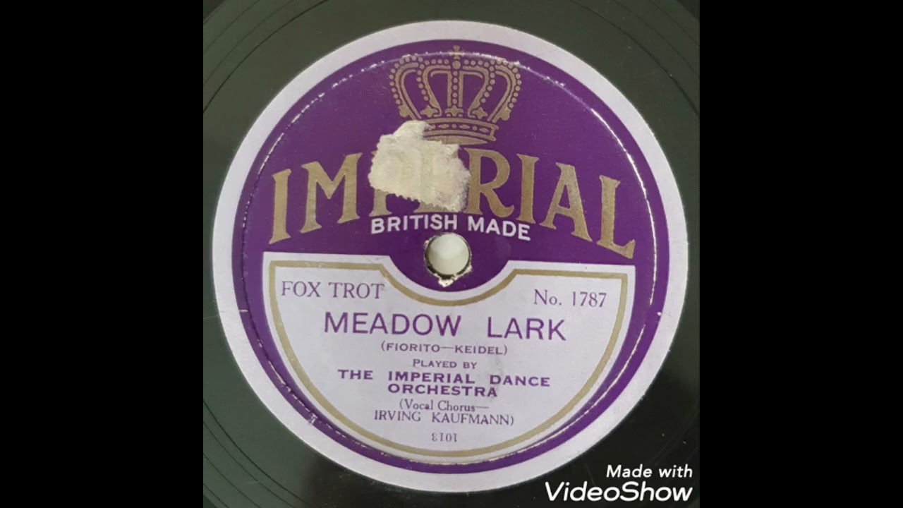 Meadow Lark / The Imperial Dance Orchestra, Vocal: Irving Kaufmann