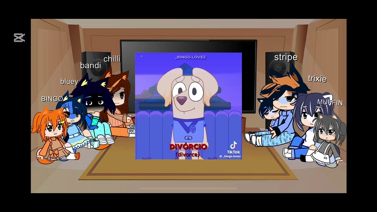Bluey réact to vidéos of them..FRENCH.not only réaction at the start💔