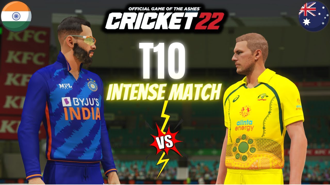 India vs Australia T10 Intense Match 🔥 - Cricket 22 Gameplay 1080p60fps - RtxVivek