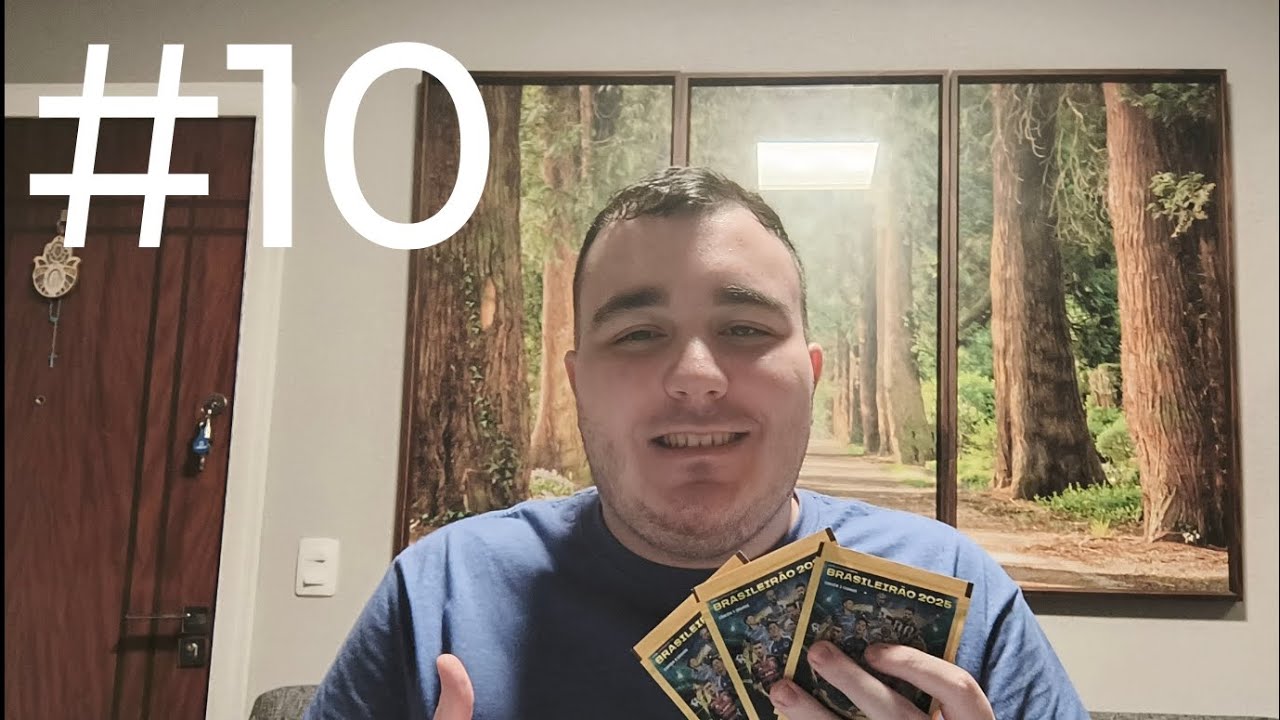 Abrindo três pacotinhos do álbum do brasileirão 2025 #10 