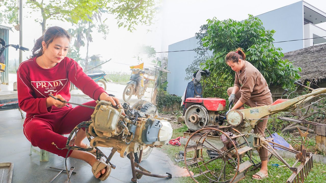 The Girl Mechanic Successfully Repaired The Tractor, and Many Motorbikes for Villagers