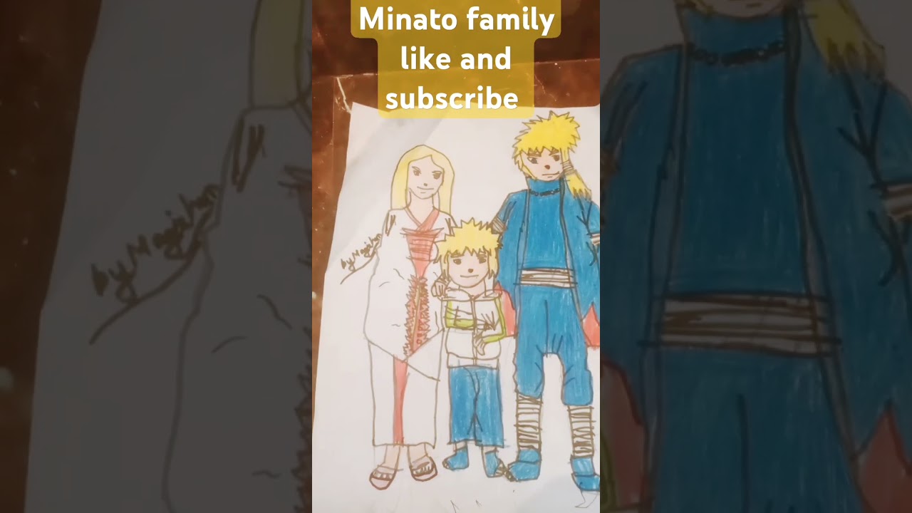 Minato family drawing dad and mom Naruto #magizhan  vlogs