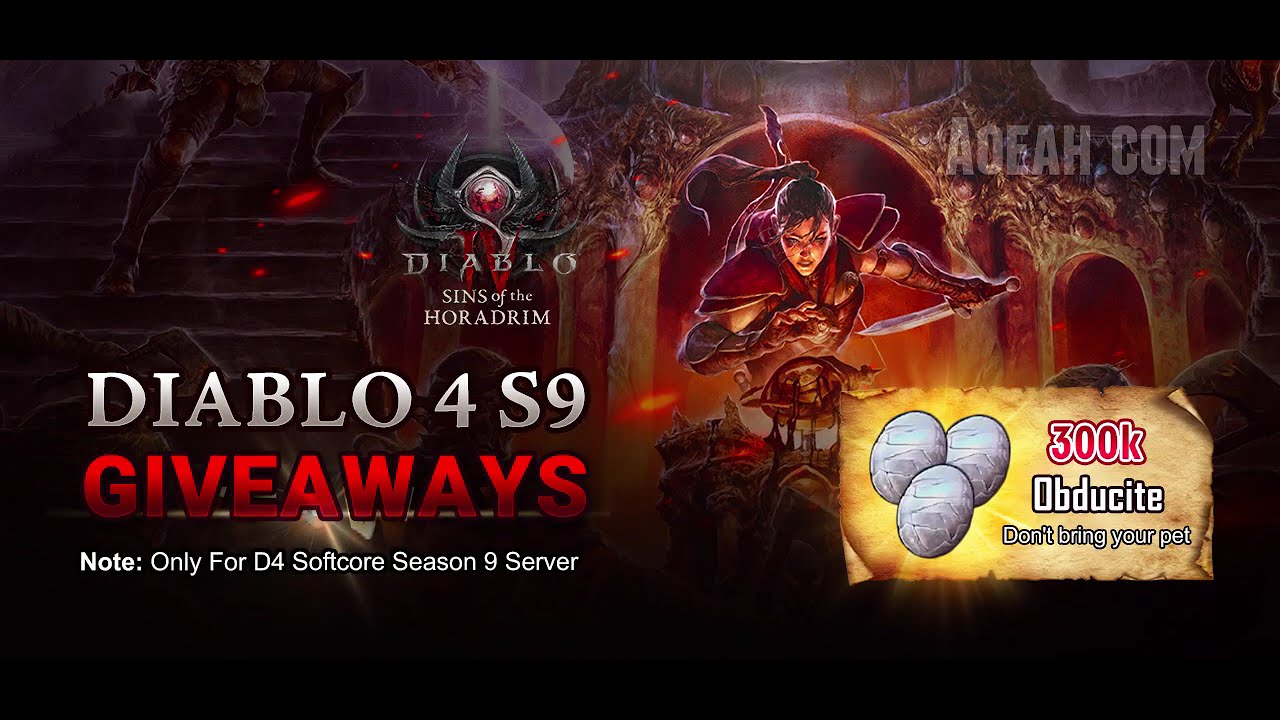 🏆Congrats to the Winners of FREE Diablo 4 Season 9 Giveaway (August 6-18) on AOEAH DISCORD