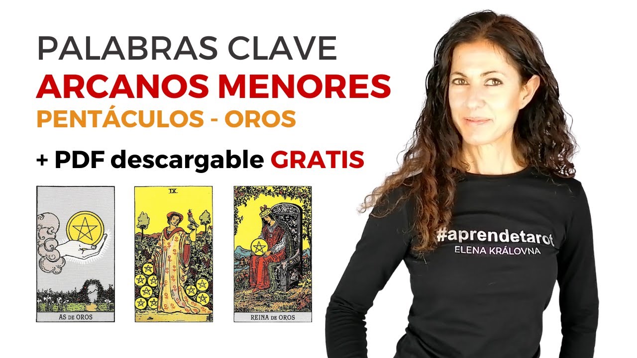 PALABRAS CLAVE ARCANOS MENORES palo de OROS + PDF GRATIS.  Curso de Tarot🔮