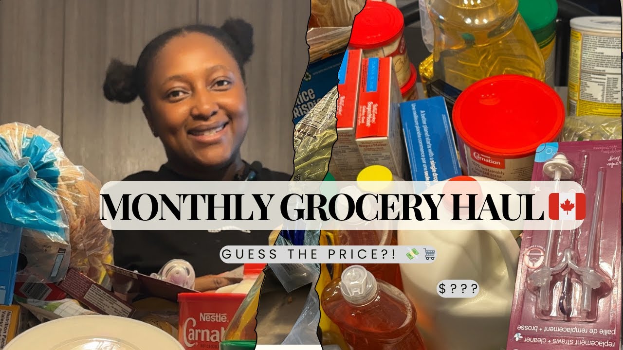 Monthly Grocery Haul in Canada 🇨🇦 | Guess How Much I Spent 🛒😅