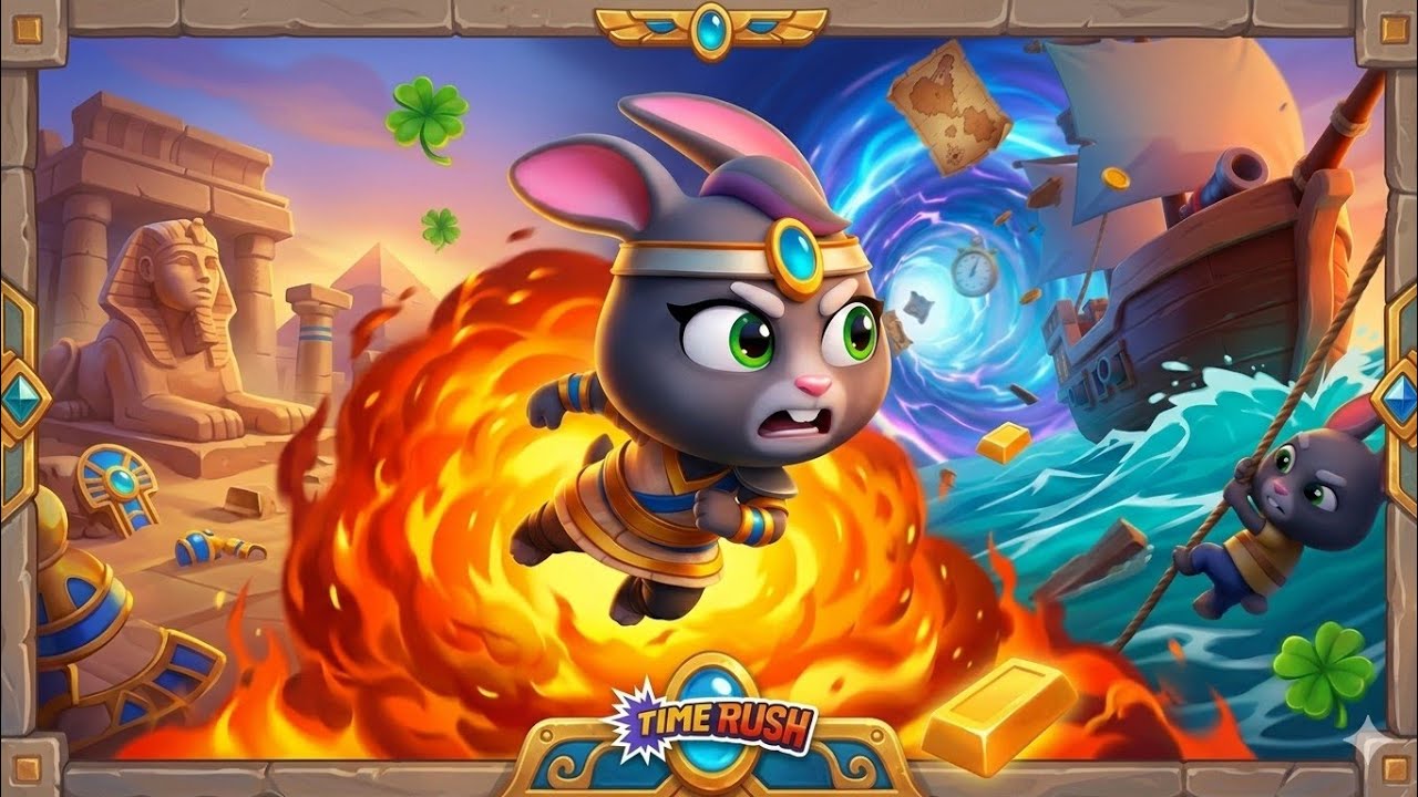 Talking Tom Time Rush Mythic Becca vs Roy Raccoon Gameplay Android ios 