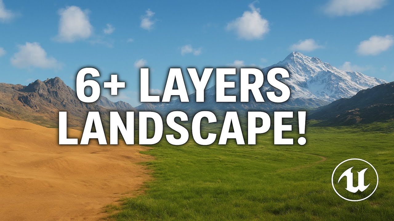Как рисовать несколько слоев пейзажа (6 и более) в Unreal Engine 5.6 | Урок по рисованию пейзажей...