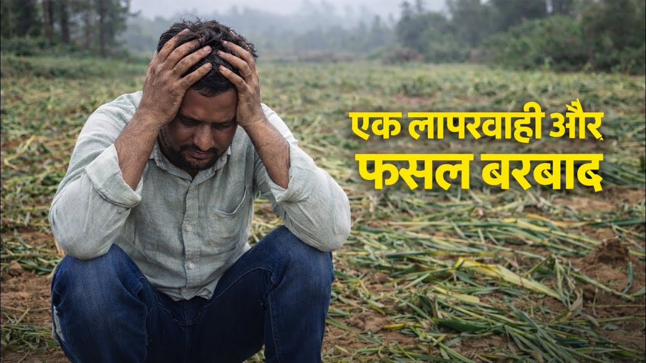 किसान की फसल बरबाद | एक गलती से किसान की मेहनत बेकार #kisan #krishijankar #garlic #herbicides 