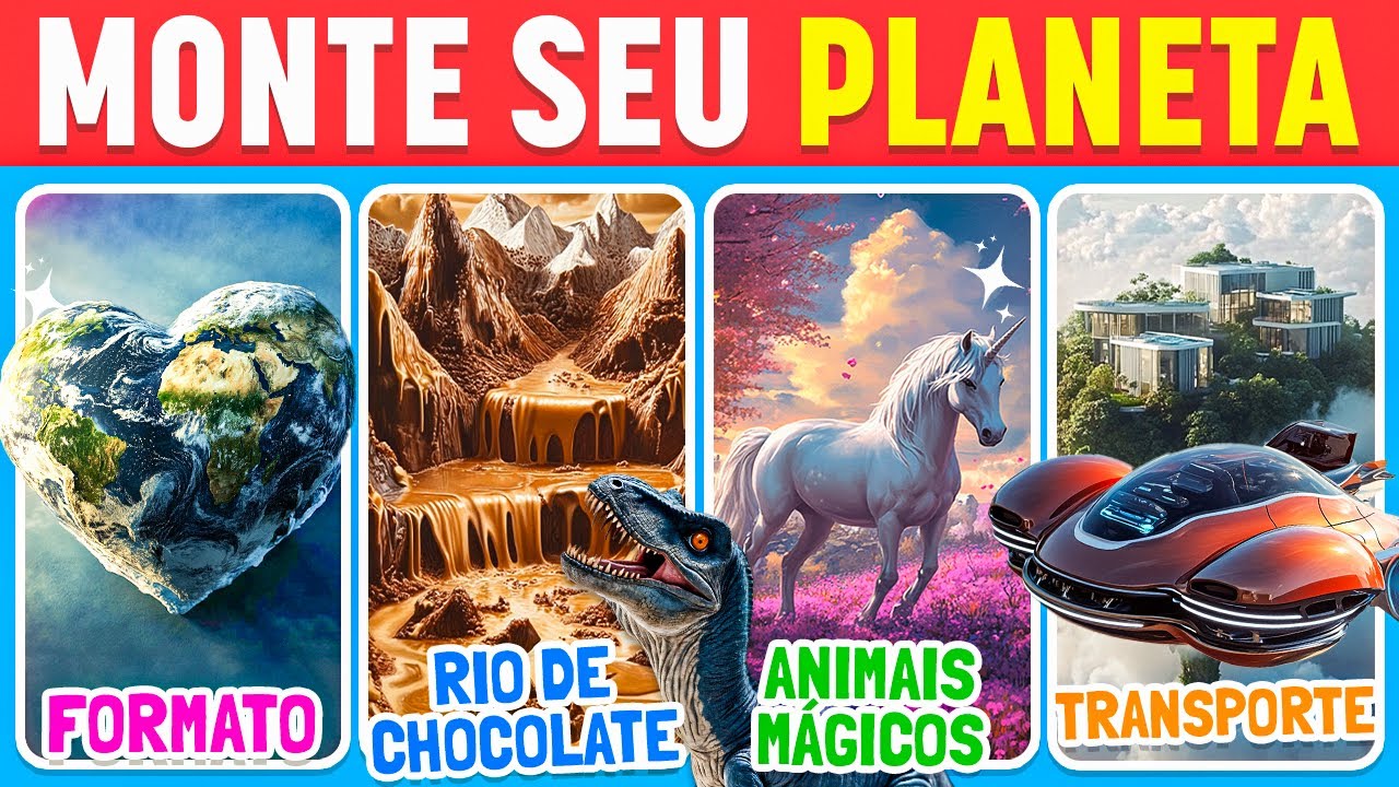 🌍✨ MONTE SEU PLANETA DOS SONHOS ⭐ Planeta M&aacute;gico 🌌 Jogo das Escolhas