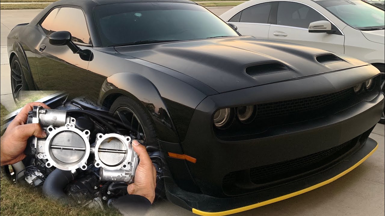 80mm Hemi Throttle Body MMX Adapter Kit Install Widebody Dodge Challenger SXT (V6)