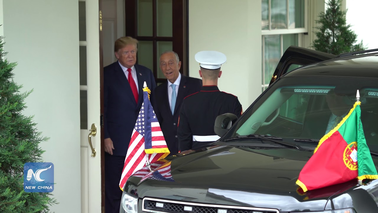 U.S. President Donald Trump hosts President Rebelo de Sousa of Portugal at the White House