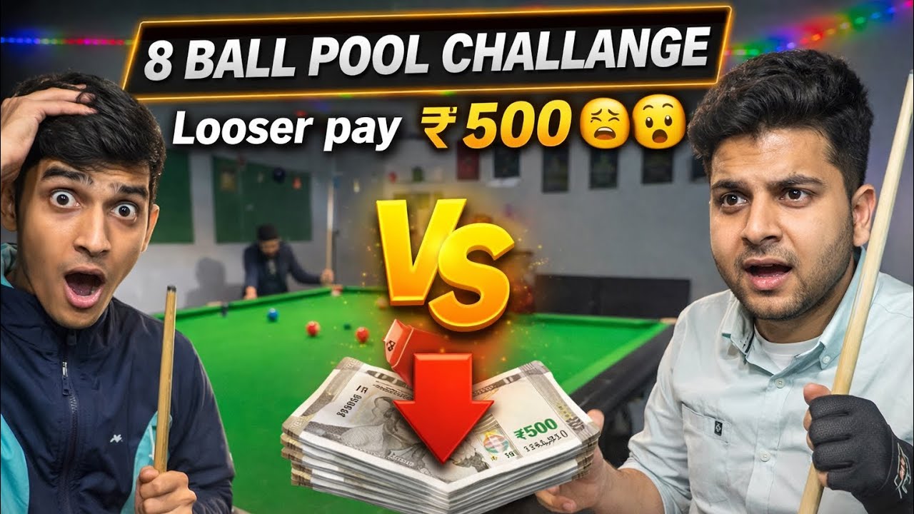 ‘’Looser pay ₹500 😱pool challange 🎱||WATCH TILL END 👀 LIKE AND SUBSCRIBE 💈 WHO ‘s WIN ? 🔜