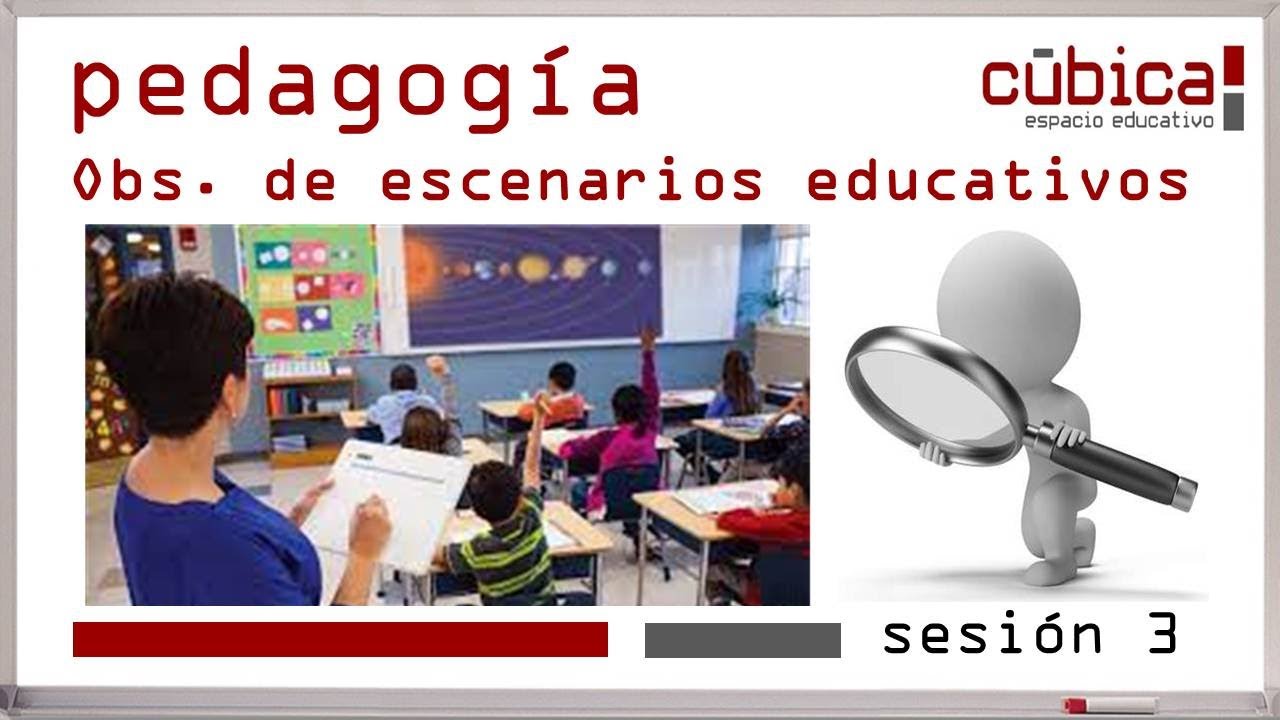 Observación de Escenarios Educativos - Método y Consideraciones - Sesión 3 #cubicaee #pedagogía