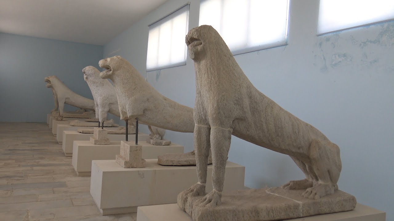 Cyclades Islands in 4K, part 11-  Delos UNESCO (Archaeological Museum of Delos, Sacred Area), Greece