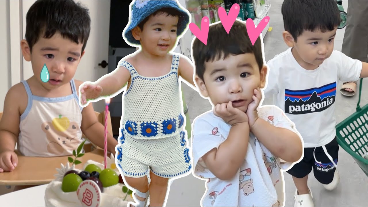 육아 Vlog | 25-26개월 여름 일상 모음 | 대부도 포도사러 | 엄마 생일마다 우는 이유..? | 이제 장바구니도 들어준다구요