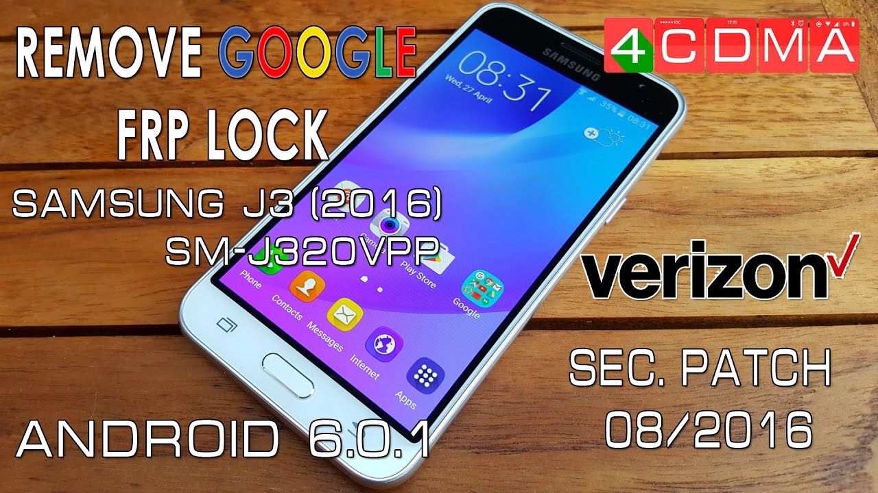 REMOVE GOOGLE Account Samsung Galaxy J3 Verizon (2016) | No WiFi Tutorial | August Security