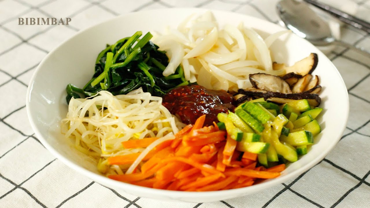 비빔밥 만들기 +고추장양념장 😊 Korean Vegetarian Recipes | Vegan | Bibimbap