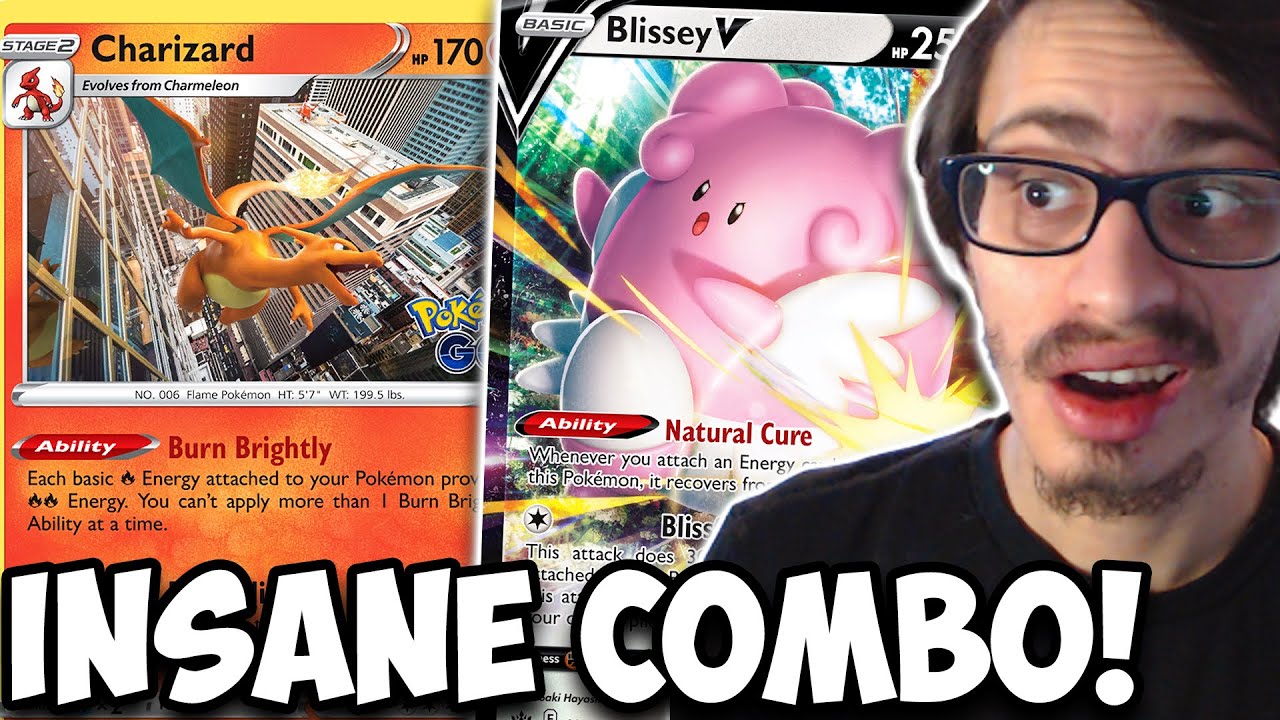 Blissey V Is INSANE With Charizard! 400 DAMAGE DOUBLE The Energy! Pokemon GO PTCGO