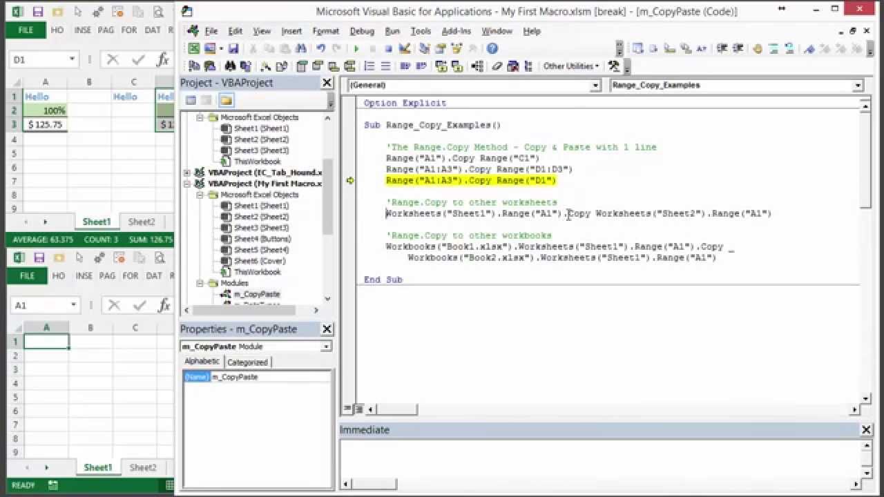 How to Write VBA Macros to Copy and Paste Cells in Excel - Part 1 of 3