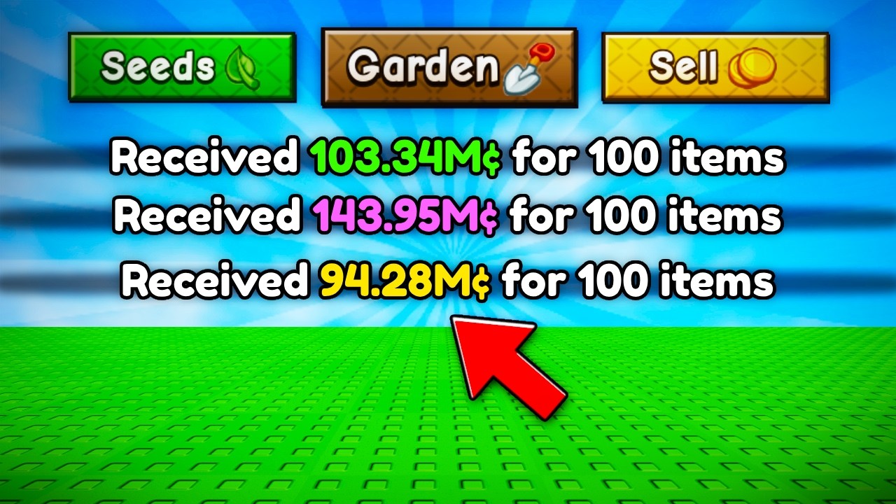 НОВЫЙ СПОСОБ БЫСТРОГО ФАРМА ДЕНЕГ в Grow a Garden 2..