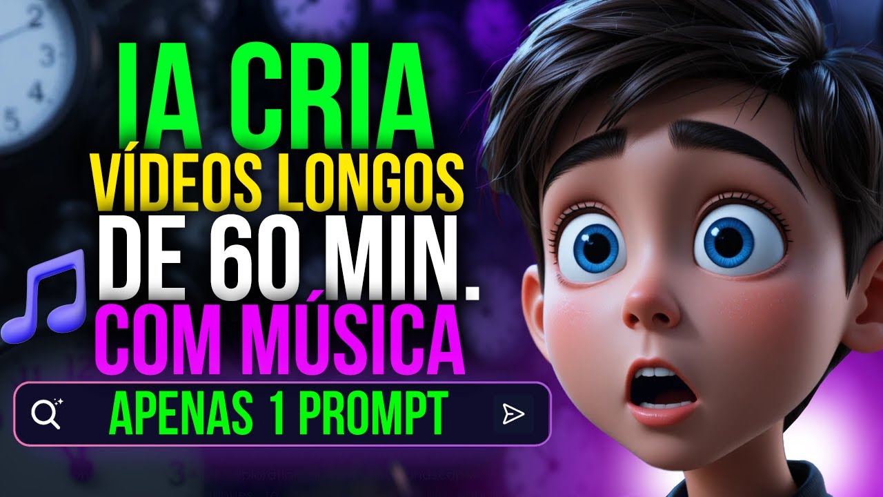 Com 1 Prompt IA Faz Vídeos Longos de 60 Minutos com Músicas Incríveis