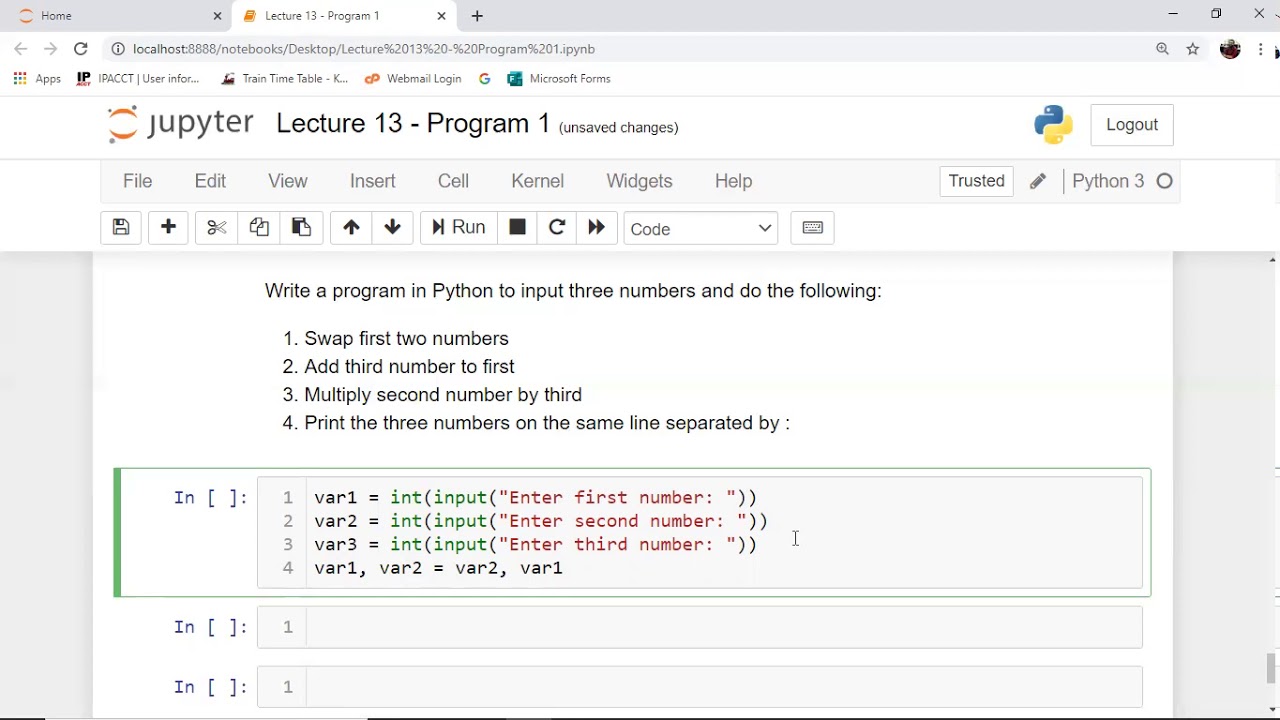 Program 1 | Lecture 13 | Sequential Operations