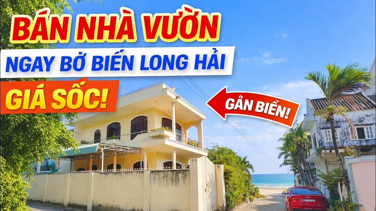 #614 Bán căn nhà vườn “600mv” 1 trệt 1 lầu | Chỉ vài bước chân là ra tới biển Long Hải | 3 mặt tiền