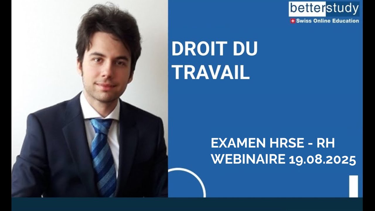Examen RH HRSE - Droit du travail - Webinaire -19.08.2025