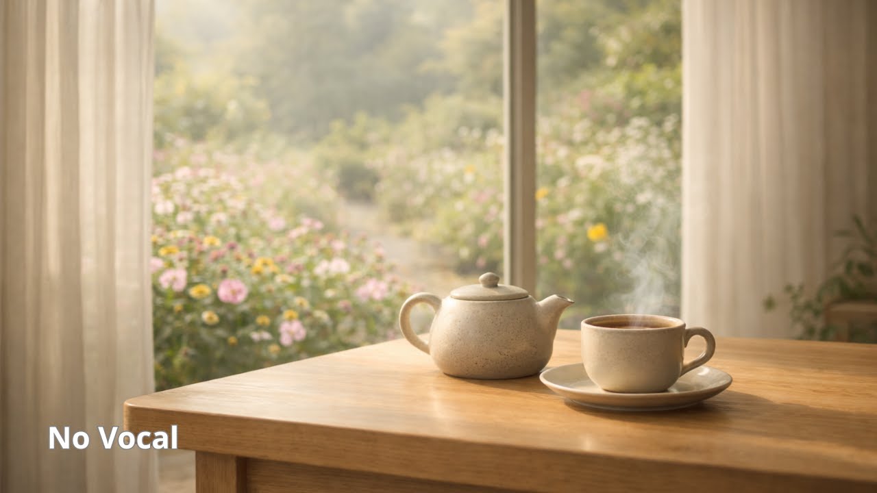 Morning Zen Café – Soft Piano Ambient (No Vocal) | Calm Focus