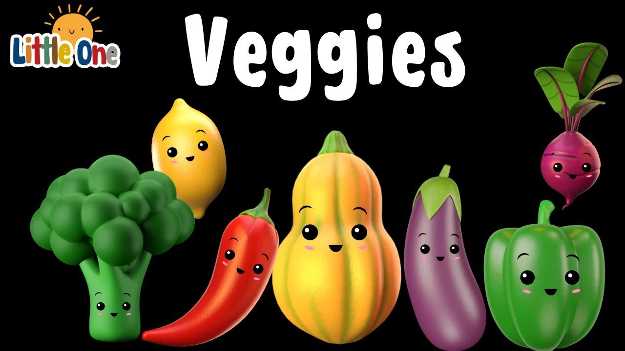 Dancing veggies- Fun Animation with Music - Dance Video - Baby Sensory video for new born