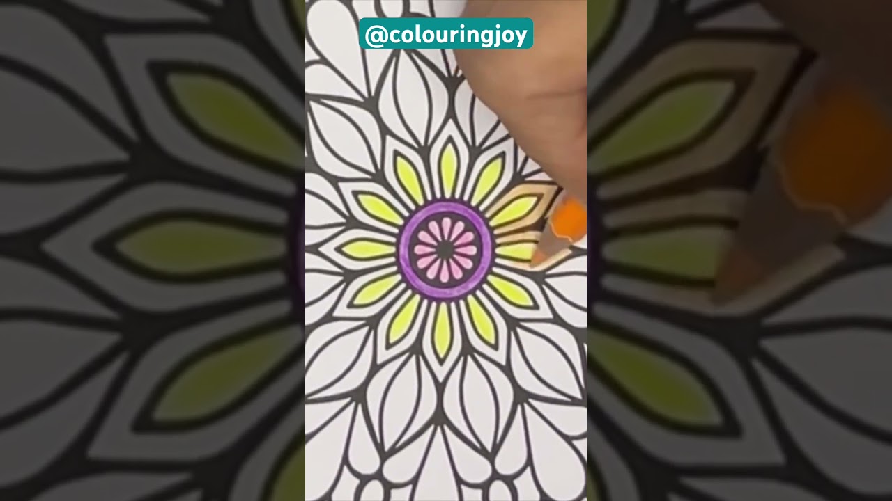 Mandala colouring, relaxing, soothing music video | adult colouring #shorts #adultcoloring