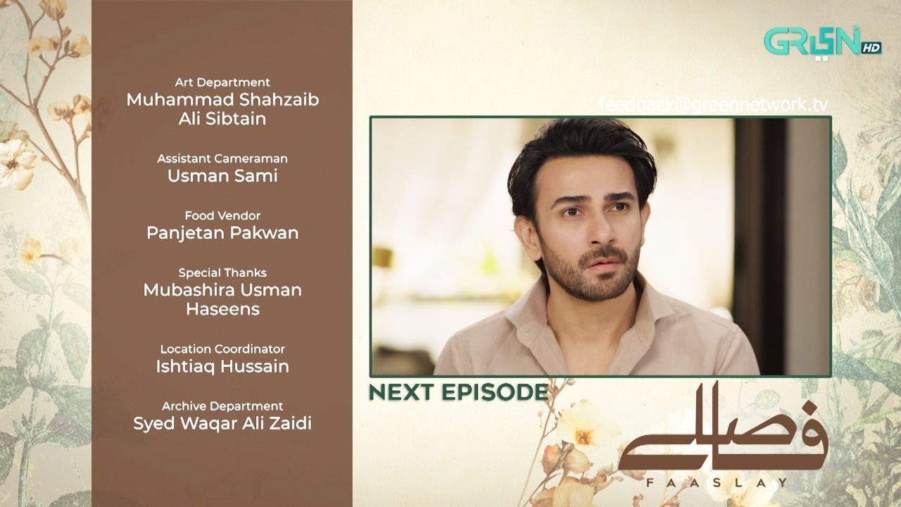 Faaslay Episode 50 Teaser | Ali Ansari | Saboor Aly | Green TV Entertainment