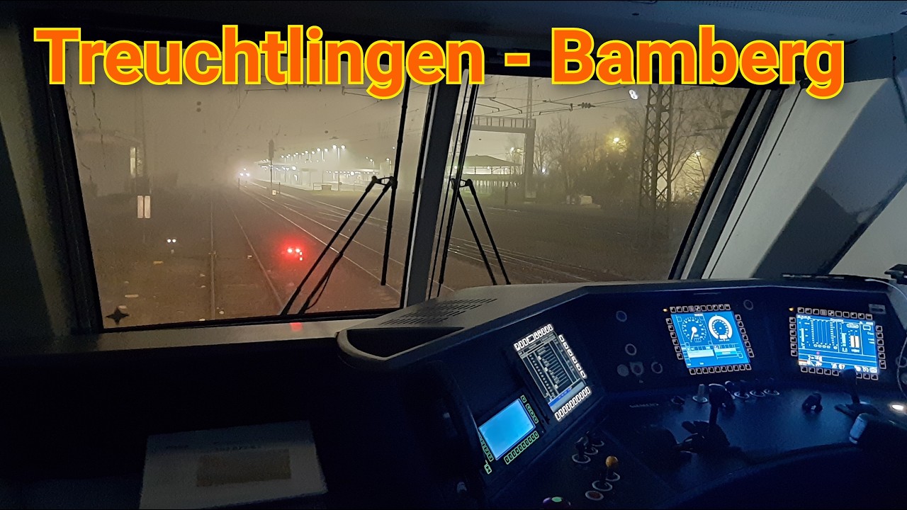 Als Lokführer unterwegs von Treuchtlingen nach Bamberg über Fürth, mit der Baureihe 192