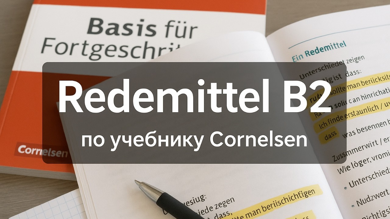 🗣️ Немецкий язык | Redemittel B2 | Устойчивые выражения для экзамена и общения | Cornelsen B2