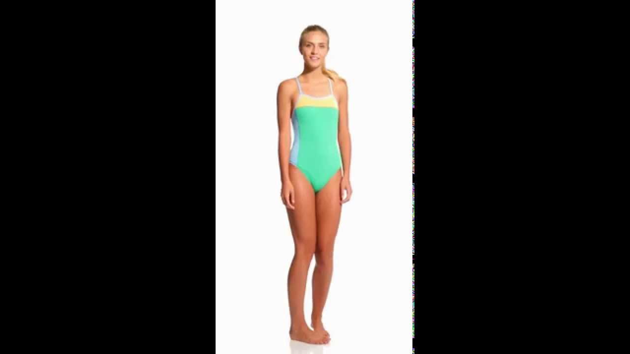 Speedo Color Block Extreme Back One Piece | SwimOutlet.com