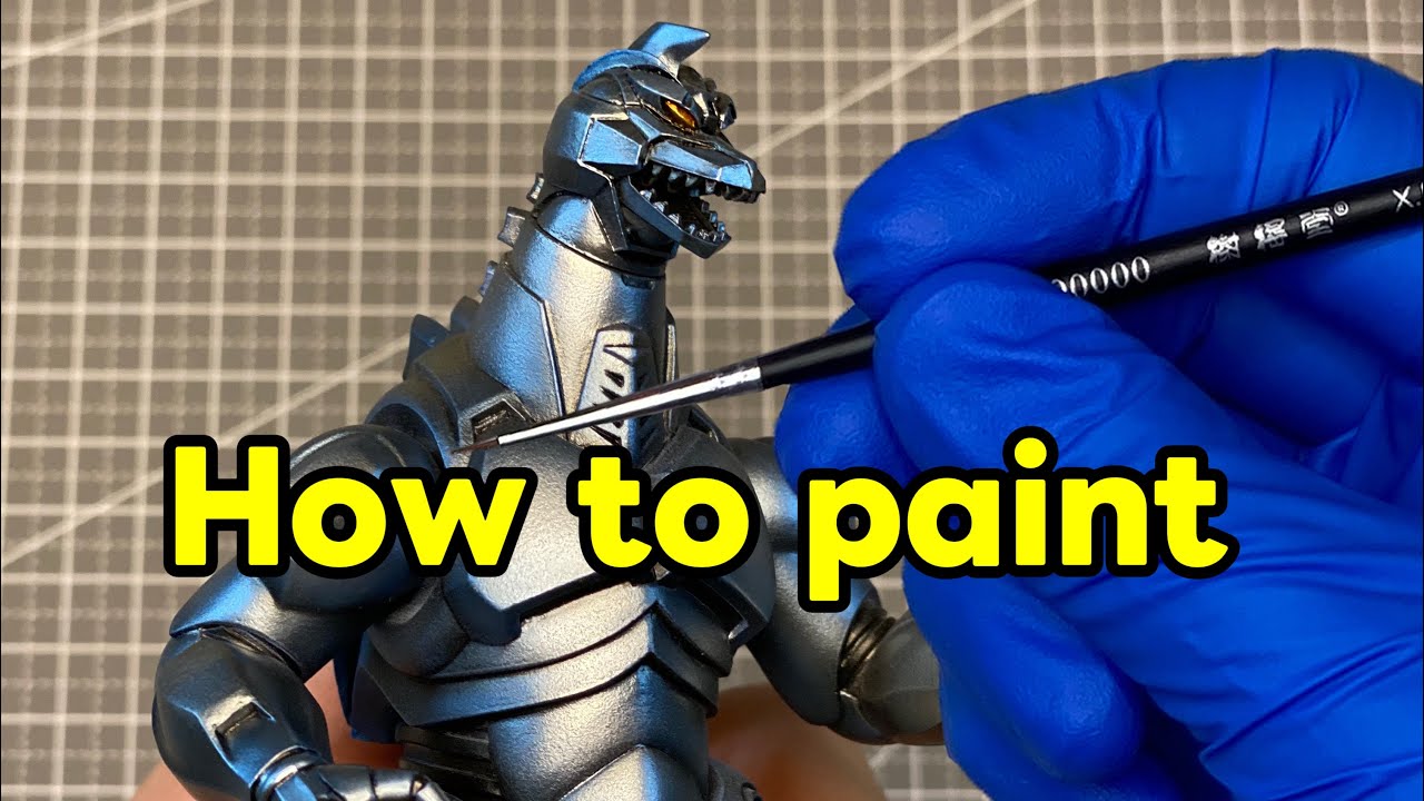 【丧钟重涂教程】二代机械哥斯拉GK蓝光效果涂装（Mecha Godzilla II‌ video course ）#Godzilla #kit #painting #Monster #kaiju 