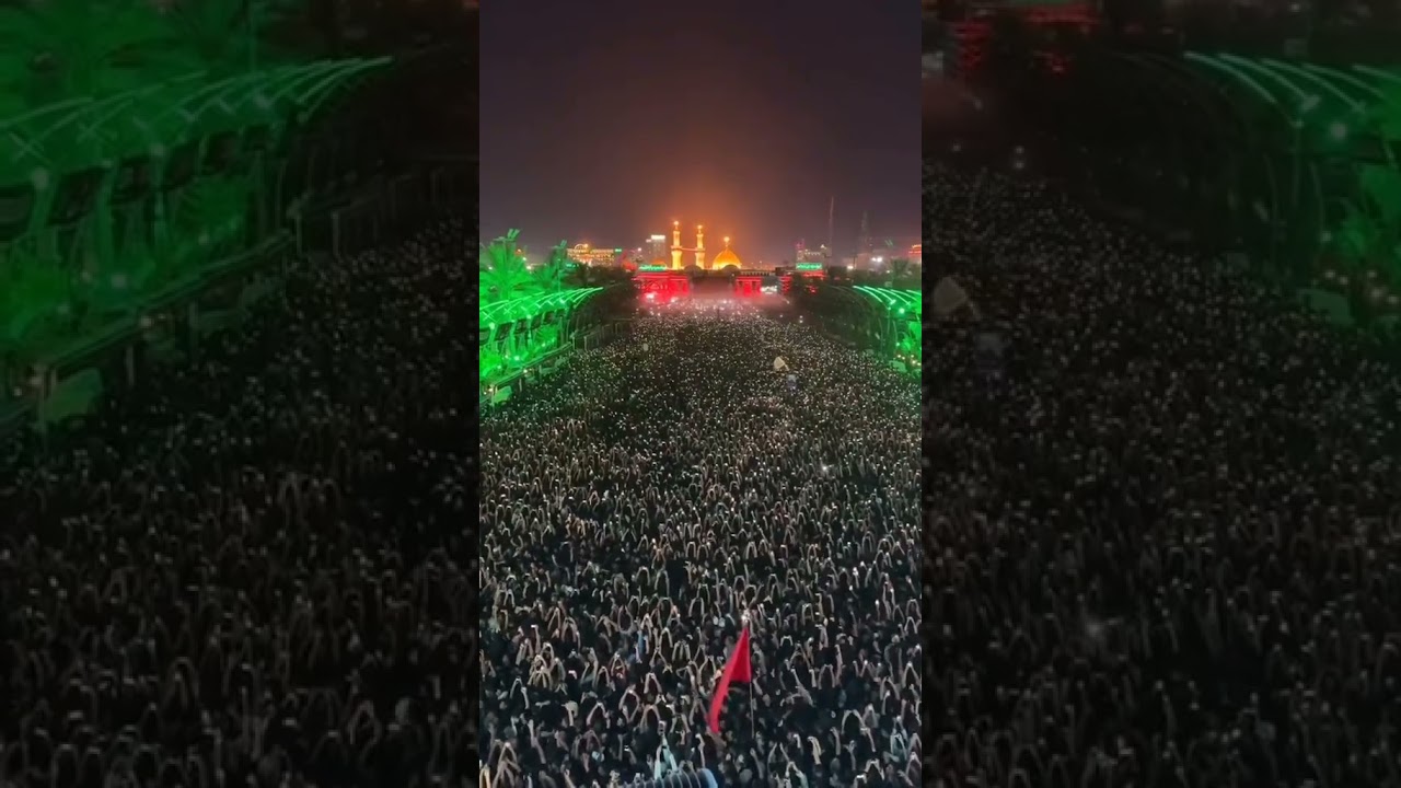 karbala moharram 2025#live// change lights view of karbala green to red// labbaik ya hussain#karbala