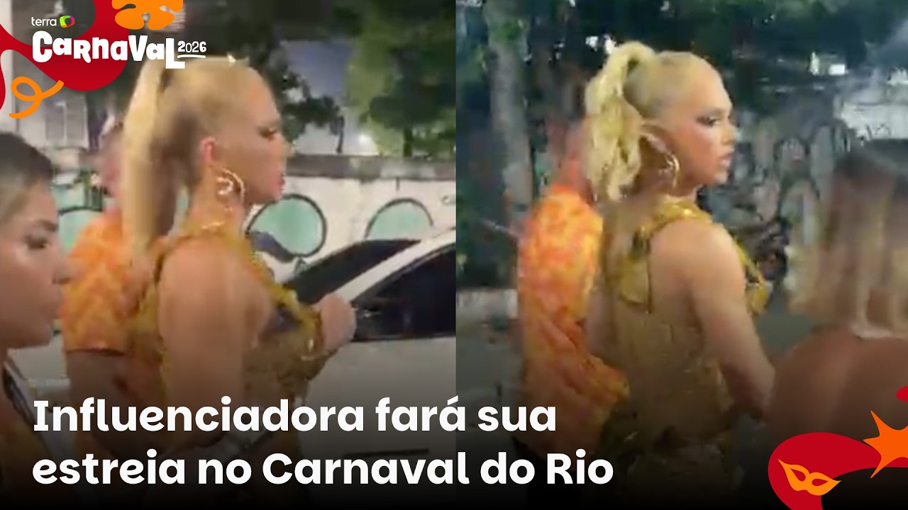 Virginia chega escoltada ao camarote durante desfile na Sapuca&iacute;