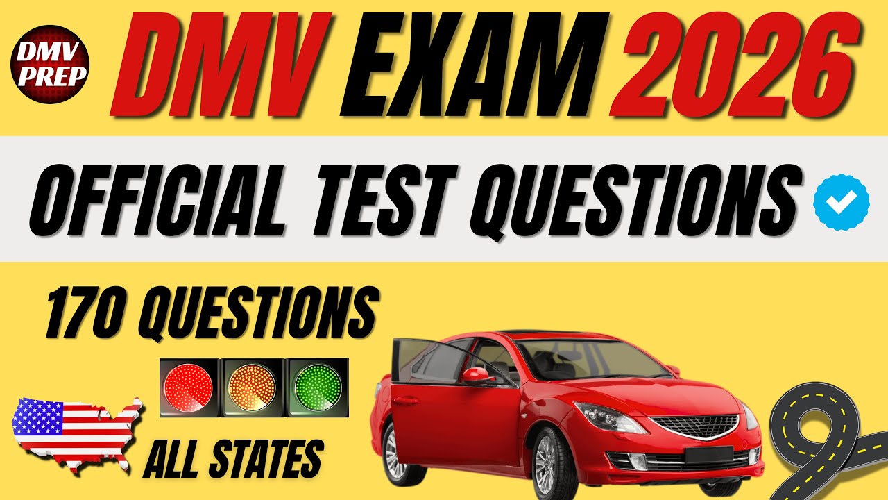 DMV Written Test 2026 | Practice Test 170 Questions and Answers