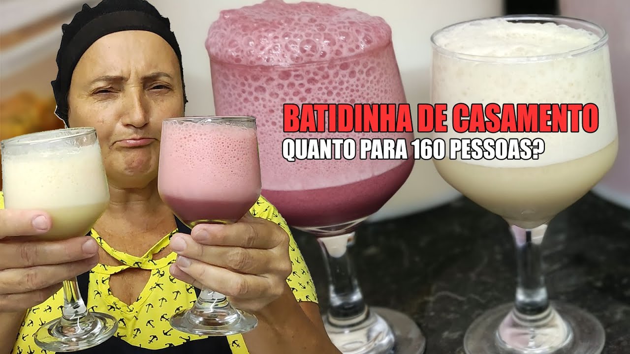 BATIDINHAS DE FESTA PARA 160 PESSOAS - RECEITAS DA ROSA