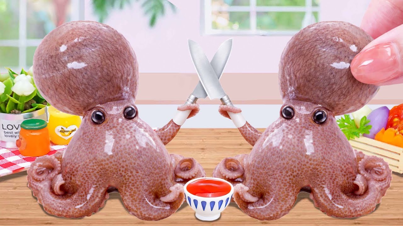 Best Food 🐙 Spicy Octopus Cooked in Thick Chili Sauce 🌶️🔥 Savory and Addictive🔥Little Chef’s Table