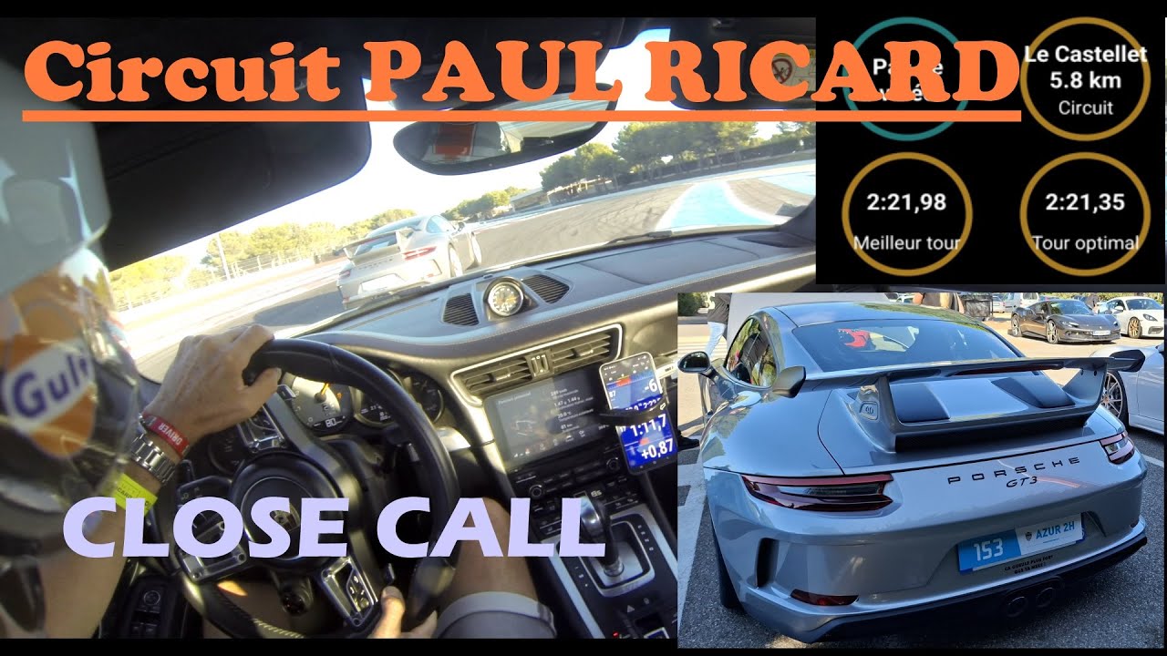 CLOSE CALL Ferrari 296 GTB + TRACKBATTLE  With Porsche 991.2 GT3 - Circuit Paul Ricard Curbstone