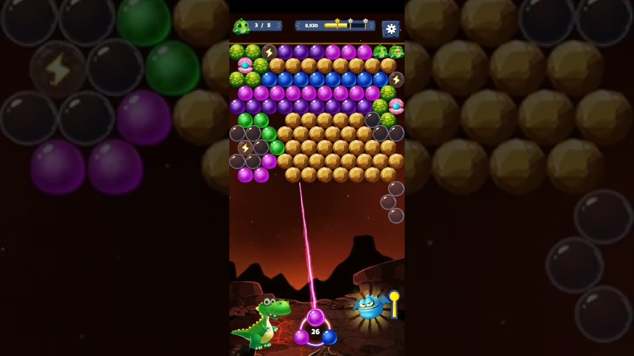 Bubble Shooter (happy dragon) hard level 295 🌟 🌟 🌟