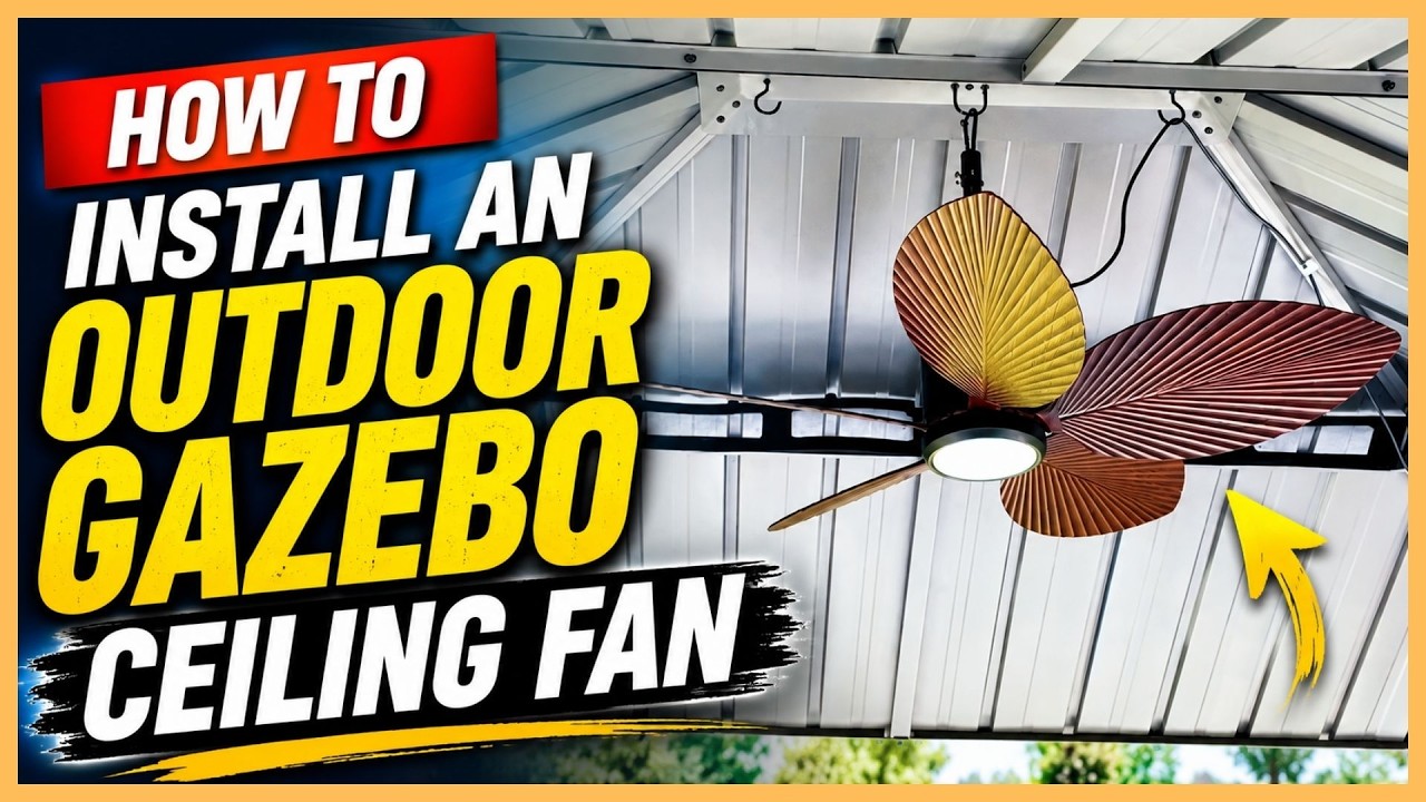 Complete Gazebo Fan Installation From Start to Finish (Parrot Uncle Tropical Fan) [Step by Step]